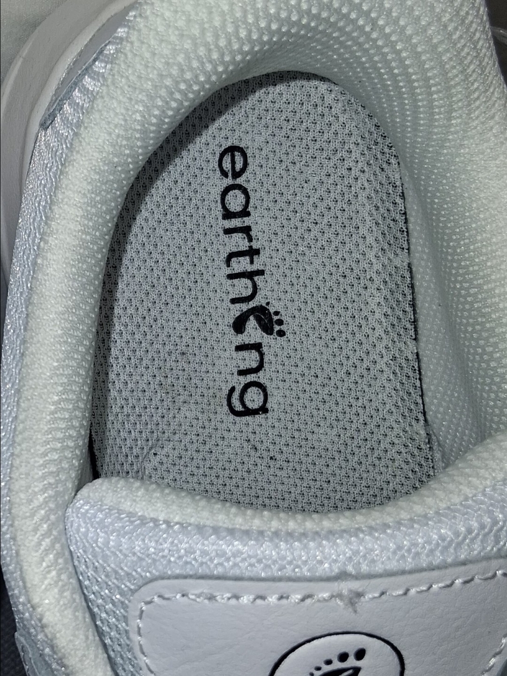 GroundingWell Earthing White Sneaker with Black Logo Accent - Picture 3 of 16